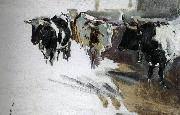 Joaquin Sorolla Bull Project painting